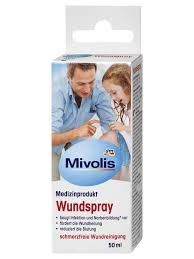 Xịt trị vết thương hở, vết bỏng Mivolis Wundspray, 50ml hộp