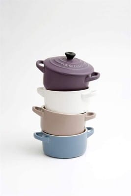 Bộ 4 nồi mini Le Creuset Cocottes 10cm màu xanh, hồng, trắng, tím thumb