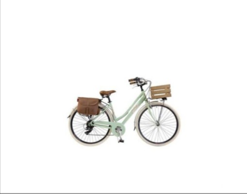 Xe đạp Retro Dame Aluminium Hellgrun (size 46 – xanh mint – giỏ gỗ)
