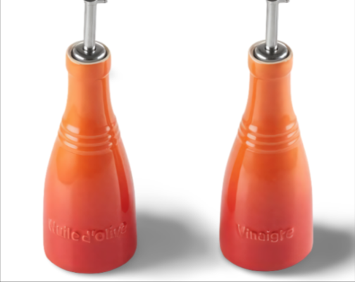 Set 2 bình đựng dầu và giấm LeCreuset Öl und Essig Set 0,24L Orange – màu cam
