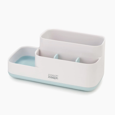 Khay đựng bàn chải mỹ phẩm nhà tắm Joseph Joseph 70504 EasyStore màu trắng xanh thumb