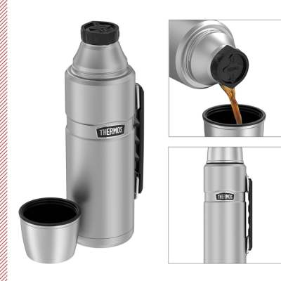 Bình giữ nhiệt Thermos 24H 1,2L màu bạc thumb