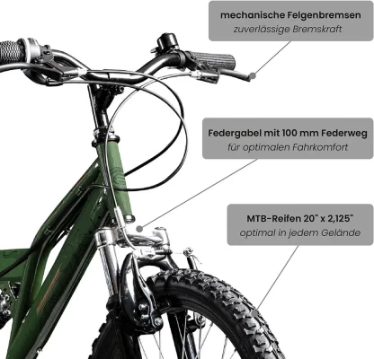 Xe đạp trẻ em Galano FS180 (xanh đen) thumb