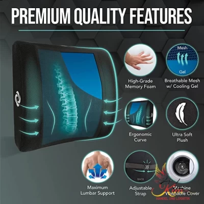 Gối tựa lưng samsonite cooling gel nội địa Đức thumb