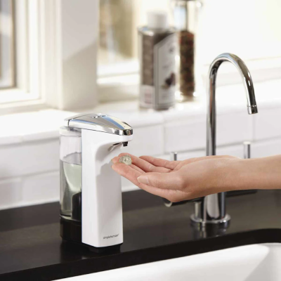 Chiết xà phòng cảm ứng simplehuman nhựa bạc ST1018 thumb