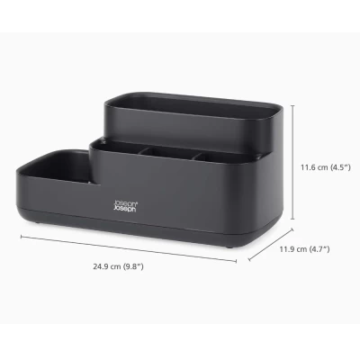 Khay đựng bàn chải mỹ phẩm nhà tắm Joseph Joseph 70600 EasyStore màu đen thumb