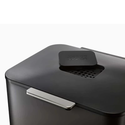 Thùng rác phân loại và khử mùi 3 ngăn Joseph Joseph Totem Max 60L (Carbon Black) 30106 thumb