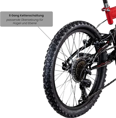 Xe đạp trẻ em Galano FS180 ( đỏ đen) thumb