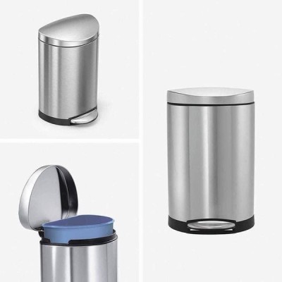 Thùng rác bán nguyệt Simplehuman 6L màu inox thumb