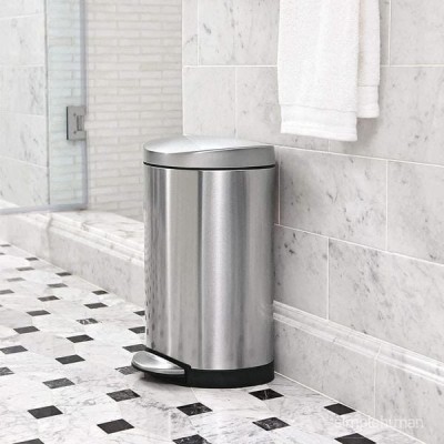 Thùng rác bán nguyệt Simplehuman 6L màu inox thumb