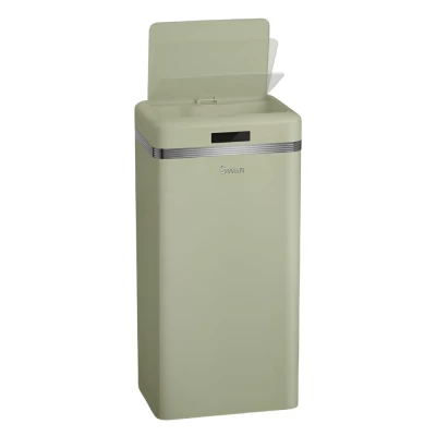 Thùng rác cảm ứng 45L SWAN màu xanh Green thumb