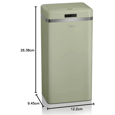 Thùng rác cảm ứng 45L SWAN màu xanh Green thumb