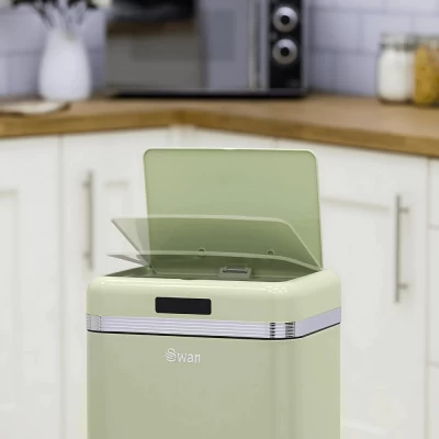 Thùng rác cảm ứng 45L SWAN màu xanh Green thumb