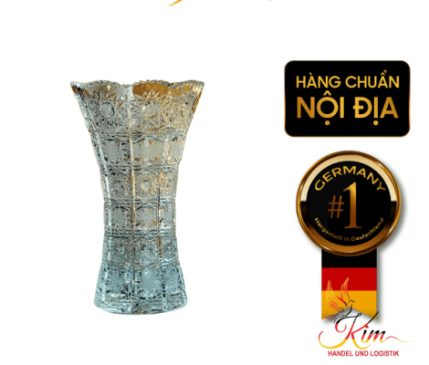Lọ hoa pha lê mài Bohemia M57 30cm thumb