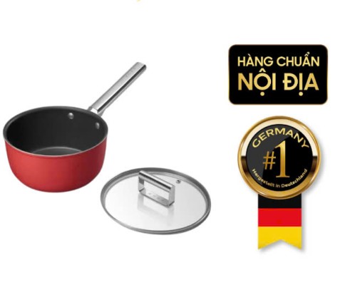 Quánh chống dính SMEG CKFS2011RDM có nắp màu đỏ