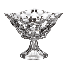 Chân bồng pha lê Bohemia Samba 30,5cm không màu