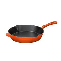Chảo gang Ernesto 25cm hình tròn màu cam