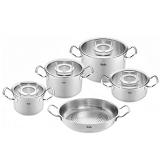 Bộ nồi Fissler Profi 5 món vung kính kèm chảo 2 quai 24cm made in Germany