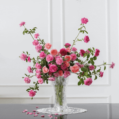 Lọ hoa pha lê mài Bohemia M57 30cm thumb