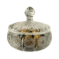 Hũ pha lê đựng bánh kẹo, mứt, hạt các loại Bohemia 16,5cm