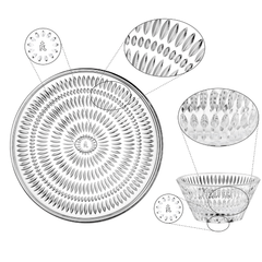 Set 3 bát và đĩa pha lê NACHTMANN Ethno 105766 11cm và 22cm thumb