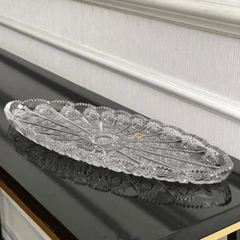 Đĩa pha lê mài Oval Bohemia M57 45cm thumb