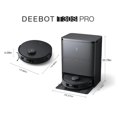 Robot hút bụi lau nhà Ecovas Deebot T30s pro màu đen thumb