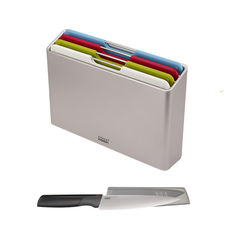 Set 4 thớt Joseph Joseph 98995 Folio kèm 1 dao nhà bếp