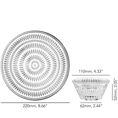 Set 3 bát và đĩa pha lê NACHTMANN Ethno 105766 11cm và 22cm thumb