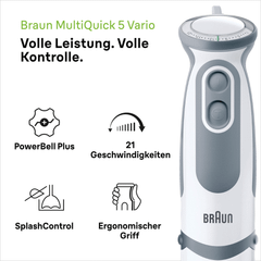 Bộ máy xay cầm tay BRAUN MQ 5200 1000W màu trắng thumb