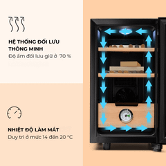 Tủ bảo quản Cigar Klarstein 23L thumb