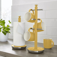 Cây treo cốc và dụng cụ để giấy đứng Swan Retro màu vàng thumb