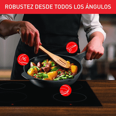 Chảo đúc cao cấp Tefal Robusto có miệng rót 20cm E2490244 thumb
