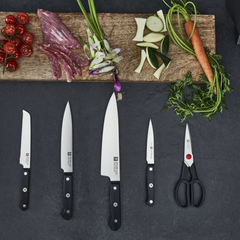Bộ dao tự mài ZWILLING Gourmet 7 món made in Germany màu đỏ thumb