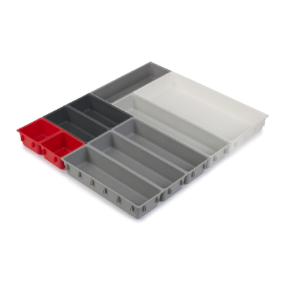 Bộ 10 khay chia ngăn kéo đựng đồ Joseph Joseph Duo đỏ xám 851676