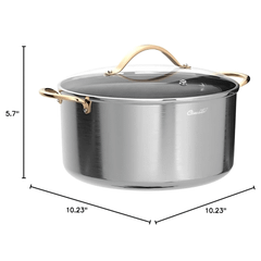 Nồi inox 304 cao cấp Ciwete 26cm nắp kính thumb