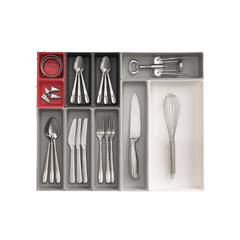 Bộ 10 khay chia ngăn kéo đựng đồ Joseph Joseph Duo đỏ xám 851676 thumb