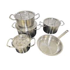 Bộ nồi Fissler Profi set 5 món vung thép kèm chảo Fissler Profi tổ ong size 24cm made in Germany