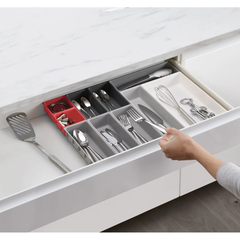 Bộ 10 khay chia ngăn kéo đựng đồ Joseph Joseph Duo đỏ xám 85191 thumb