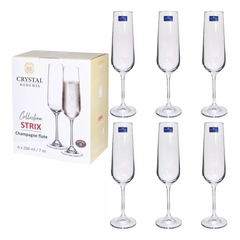 Bộ 6 ly champange pha lê Bohemia Strix 200ml