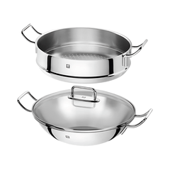 Chảo sâu lòng ZWILLING Plus Pro Wok 32cm kèm xửng hấp