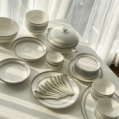 Set bát sứ Imperial London 50 món bạch kim viền bạc thumb