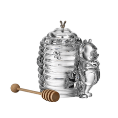 Hũ mật ong pha lê kèm cây khuấy Crystal Bohemia