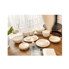 Set bát sứ Imperial 50 món viền bạc