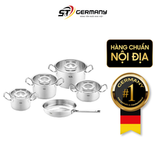 Bộ nồi Fissler Profi set 5 món vung kính kèm chảo Fissler Profi tổ ong size 24cm made in Germany thumb