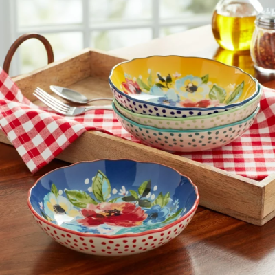 Set 4 đĩa Pasta sâu lòng The Pioneer Woman Melody