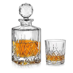 Bộ bình rượu pha lê Bohemia Brixton gồm 1 bình đựng rượu 850ml và 6 cốc 320ml thumb