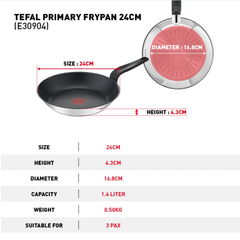 Chảo rán TEFAL Primary 24cm E3090404 thumb