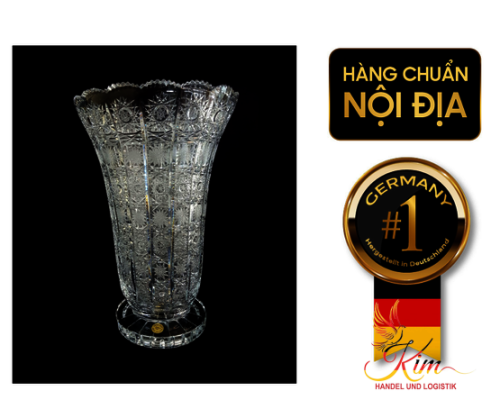 Bình hoa pha lê chân đế Bohemia M57 30,5cm thumb
