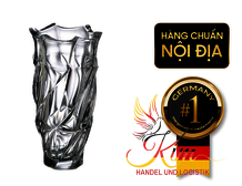 Bình hoa pha lê Bohemia Flamenco 30cm màu trắng thumb